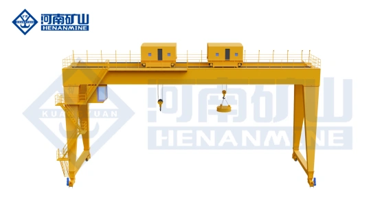 Double-trolley electromagnetic hook dual-purpose gantry crane 3.webp