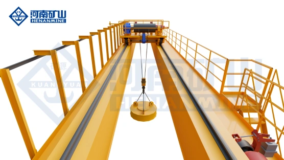 overhead crane with magnet 2.webp